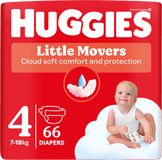 Huggies® Little Movers plenky 4 (7-18 kg) 66 ks