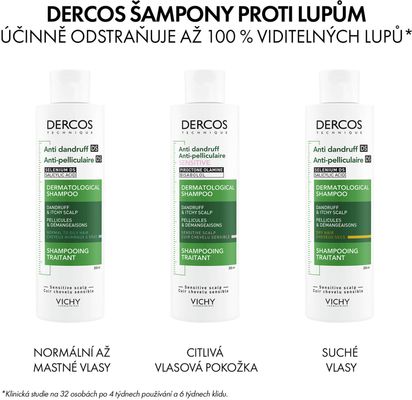 Vichy Dercos šampon proti lupům normální až mastné vlasy 200 ml