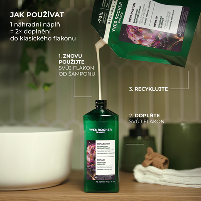 Yves Rocher Haircare Botanical Solutions, Regenerační šampon 600 ml