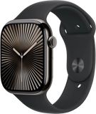 Apple Watch Series 10 Cellular 42mm Břidlicově šedý titan s černým sportovním řemínkem M/L