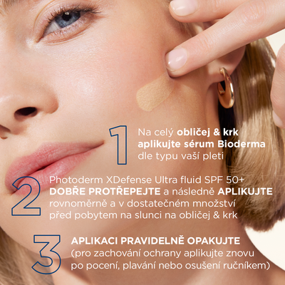 Bioderma Photoderm XDefense tónovaná ultrafluidní ochrana SPF 50+ velmi světlá 40 ml