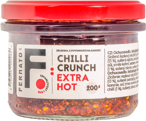 Fermato Sečuánský chilli olej - Crunch Extra Hot 200 g