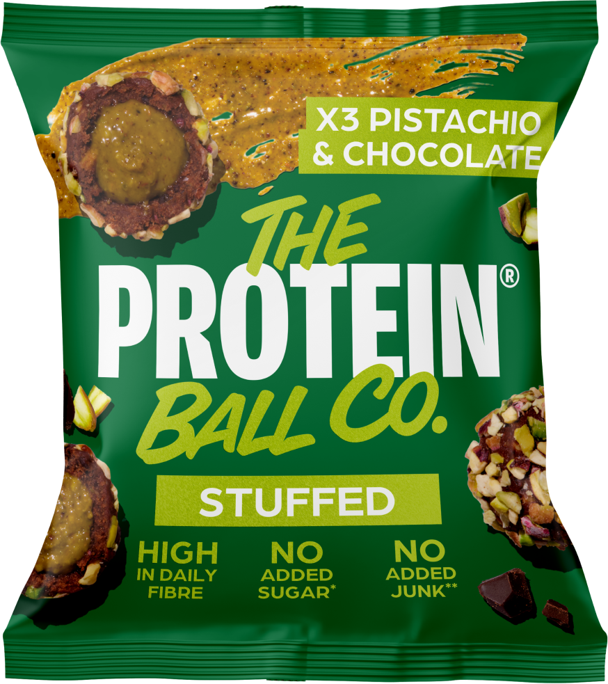 The Protein Ball co. Topnatur PROTEIN plněné kuličky Pistácie & čokoláda 3 x 12 g