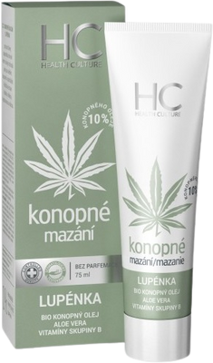 Health Culture konopné mazání lupénka 75 ml