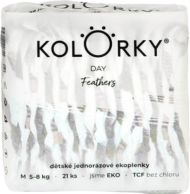 Kolorky DAY Peří vel. M (5-8 kg) 21 ks