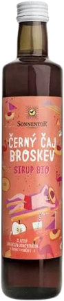 Sonnentor Sirup černý čaj s broskví BIO 500 ml