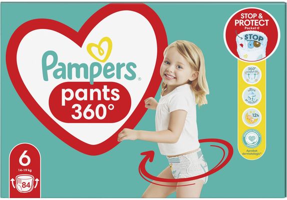 Pampers Active Baby Pants Kalhotkové plenky vel. 6, 14-19 kg, 84 ks