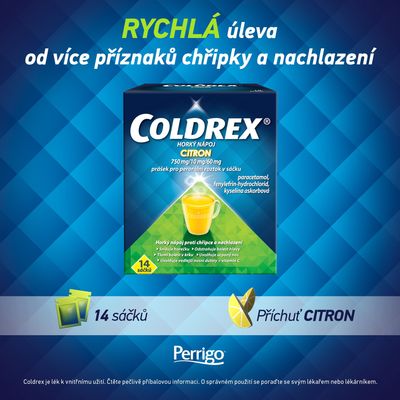 Coldrex Horký nápoj Citron sáčky 14 sáčků