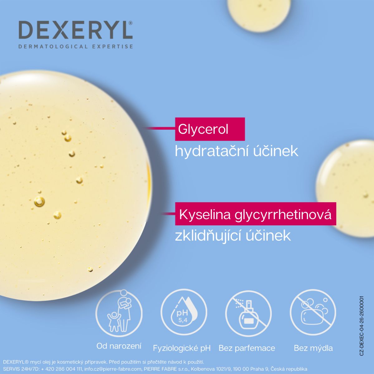 Dexeryl Mycí olej relipidační zklidňující a proti škrábání 1000 ml