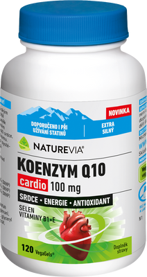 NatureVia Koenzym Q10 Cardio 120 kapslí