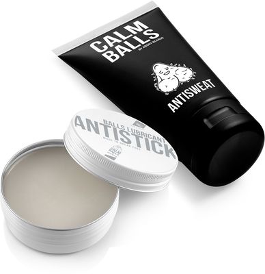 Angry Beards Dárková sada komplexní péče o kule - Antistick + deodorant Antisweat + cestovní pytel