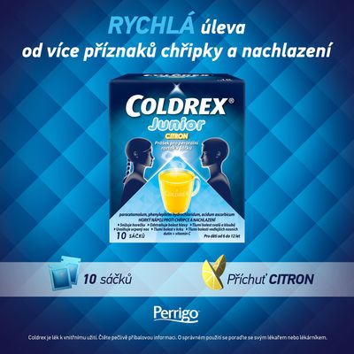 Coldrex Junior Horký nápoj Citron sáčky 10 ks