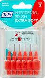TePe Mezizubní kartáček Extra Soft pastelově červený 0,5 mm 6 ks