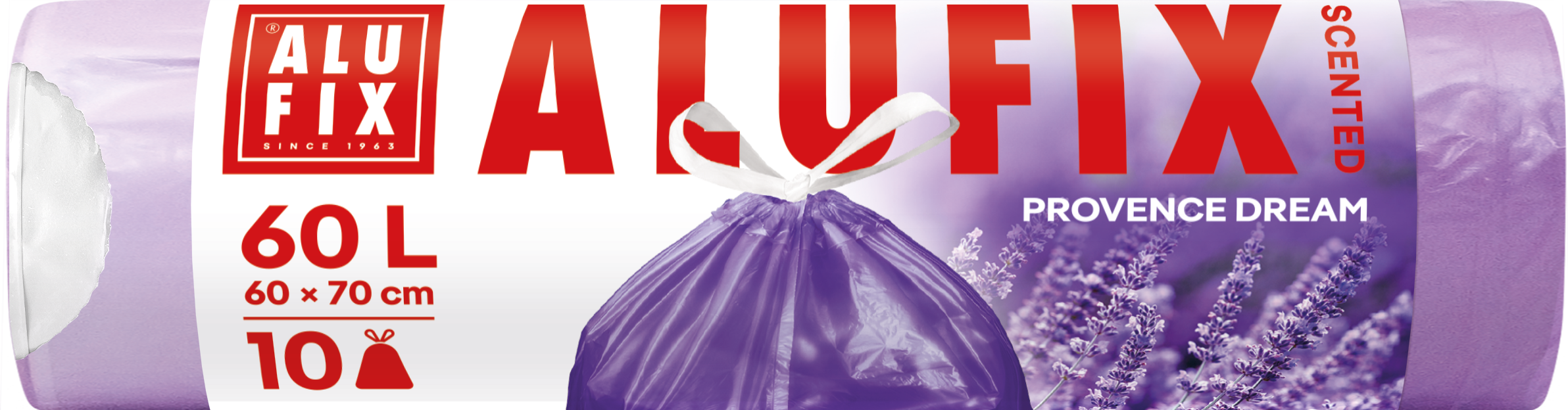 Alufix Pytle na odpadky zatahovací s vůní levandule 10 ks