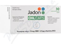 Jadon oil caps CBD s konopným olejem 15mg CBD+B12 30 kapslí