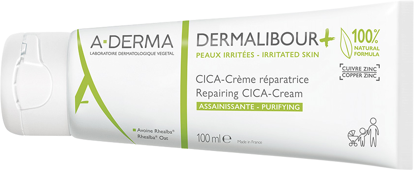 A-Derma Dermalibour+ Reparační CICA-Krém pro podrážděnou pokožku 100 ml