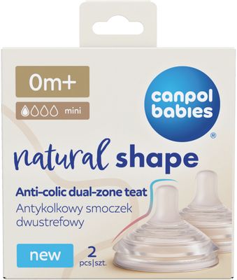 Canpol babies Savička k lahvi Natural Shape 0m+, 2 ks