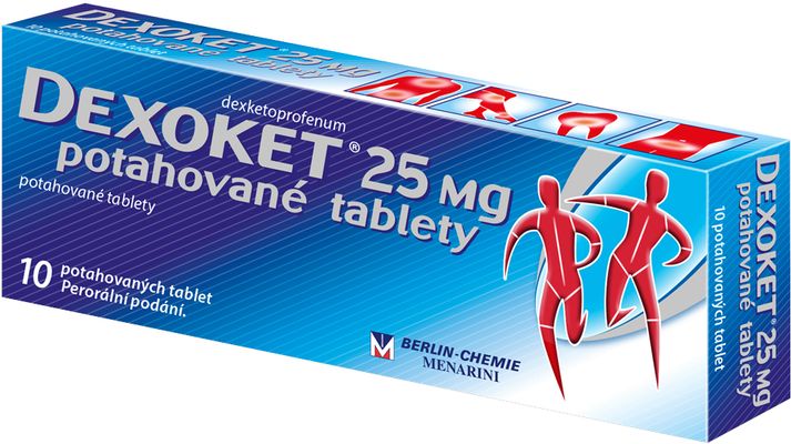 Dexoket 25mg potahové tablety 10 tablet