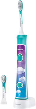 Philips Sonicare Sonický elektrický zubní kartáček dětský s bluetooth zelený HX6322/04