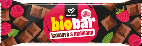 Markol Bio Tyčinka kakaová s malinami 40 g