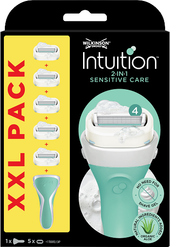 Wilkinson Sword Intuition Sensitive Care XXL Strojek + náhradní hlavice 5 ks