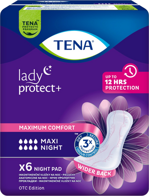 Tena Lady Maxi Night inkontinenční vložky 6 ks