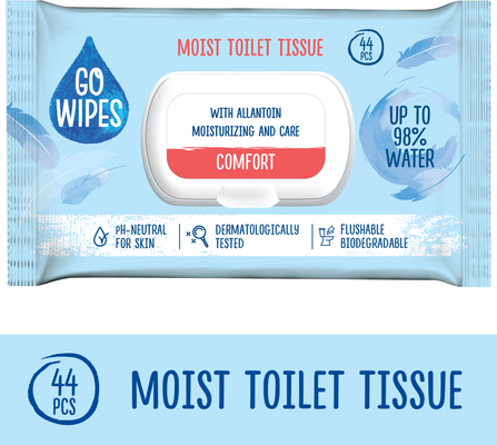 GoWipes Vlhčený toaletní papír Comfort 44 ks
