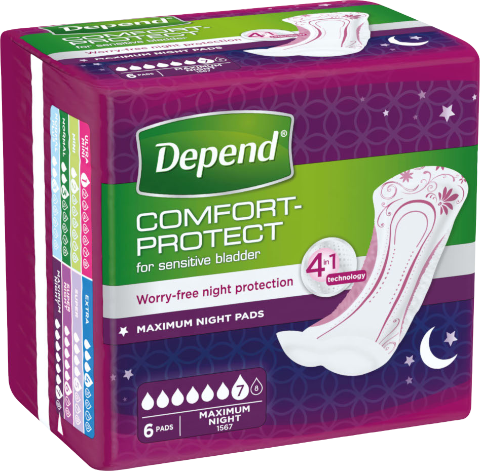 Depend Inkontinenční vložky  Maximum 6 ks