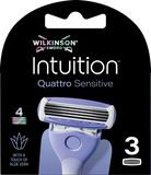 Wilkinson Sword Intuition Quattro Sensitive Náhradní hlavice 3 ks