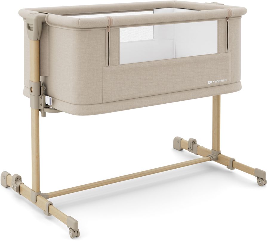 Kinderkraft Postýlka polohovací Nestee Grow 2 Beige Wood 1 ks