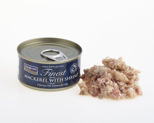 Fish4Cats Konzerva pro kočky Finest makrela s krevetami 70 g