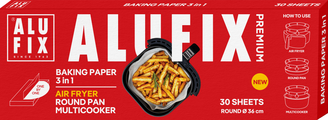 Alufix papír na pečení do horkovzdušné fritézy 3v1 30 ks
