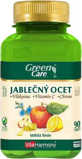 VitaHarmony Jablečný ocet + vláknina + chrom + vitamin C 90 tablet