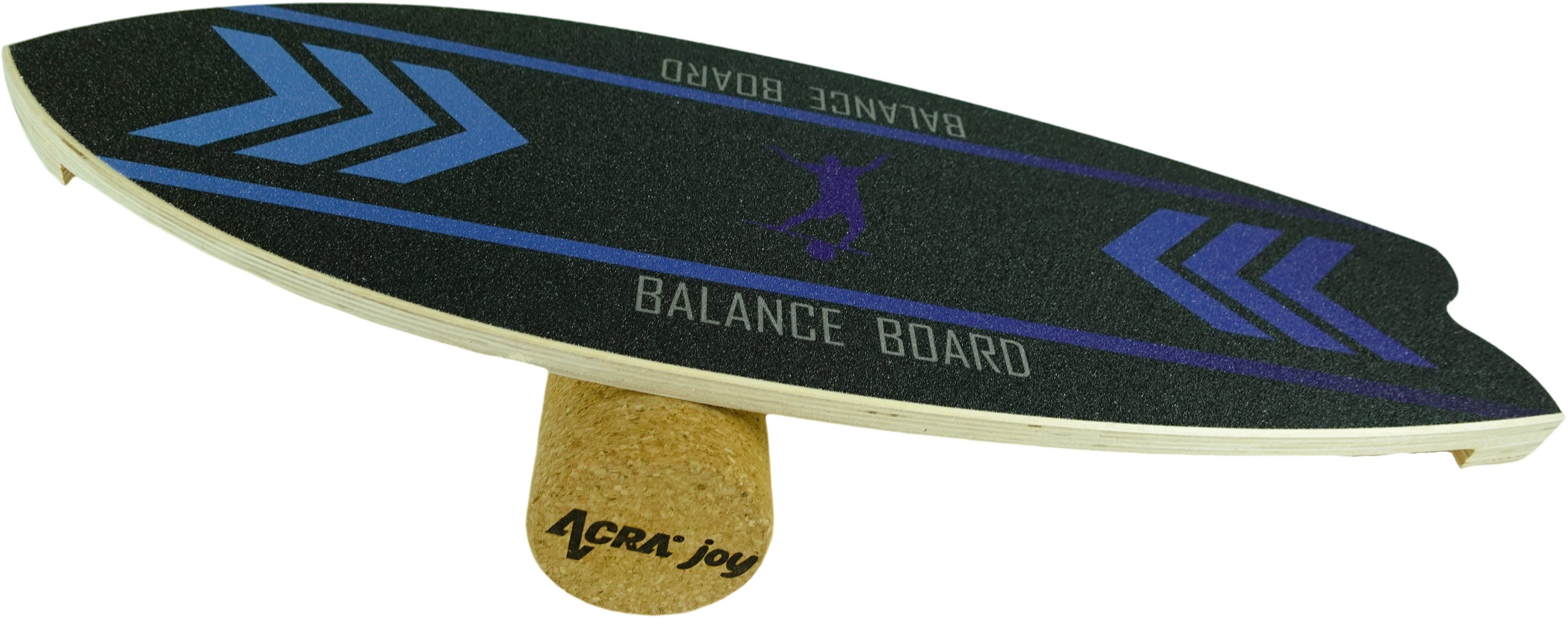 Acra Indoorboard Wave balanční deska, černo-modrá 75 cm