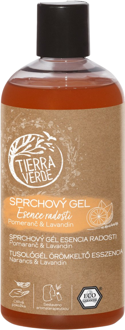 Tierra Verde Sprchový gel Esence radosti Pomeranč & Lavandin 500 ml