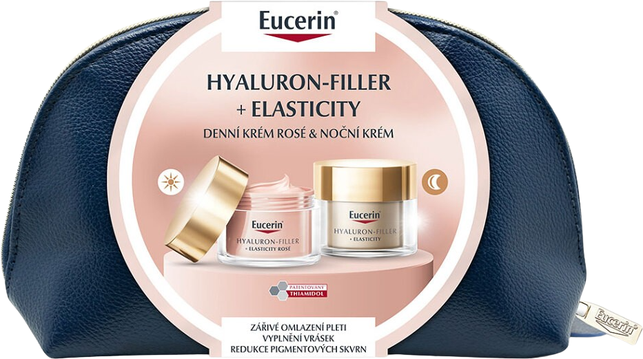 Eucerin Hyaluron-Filler + Elasticity denní krém Rosé & noční krém