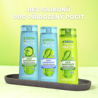 Garnier Fructis Antidandruff Citrus šampon pro mastné vlasy s lupy 250 ml