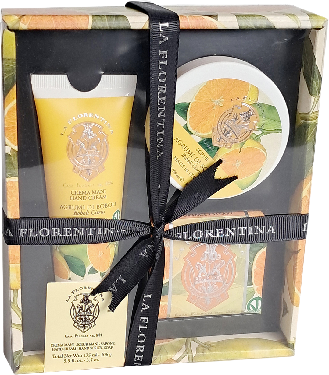 La Florentina Hand Care Gift Set – Hand Cream, Soap & Scrub