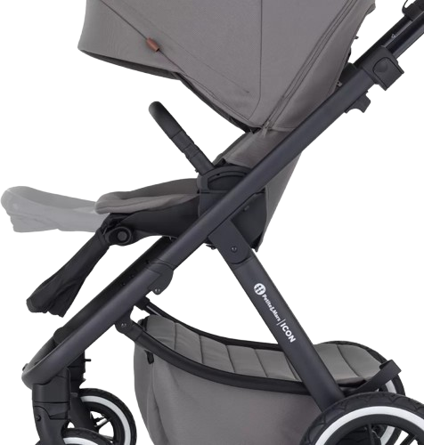 Petite&Mars Kočárek kombinovaný ICON 2v1 Dove Grey LITE RWS + Core Pro i-Size Black Grey + Báze