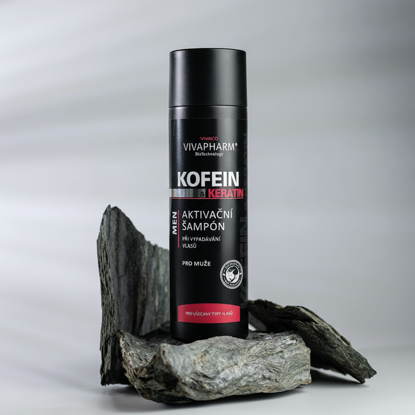 VivaPharm Kofeinový šampon pro muže s keratinem 200 ml