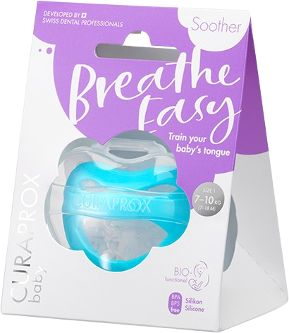 Curaprox Baby Biofunkční dudlík velikost 1, modrý