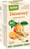 Apotheke BIO čaj Zázvorový s pomerančem 20 x 1.5 g