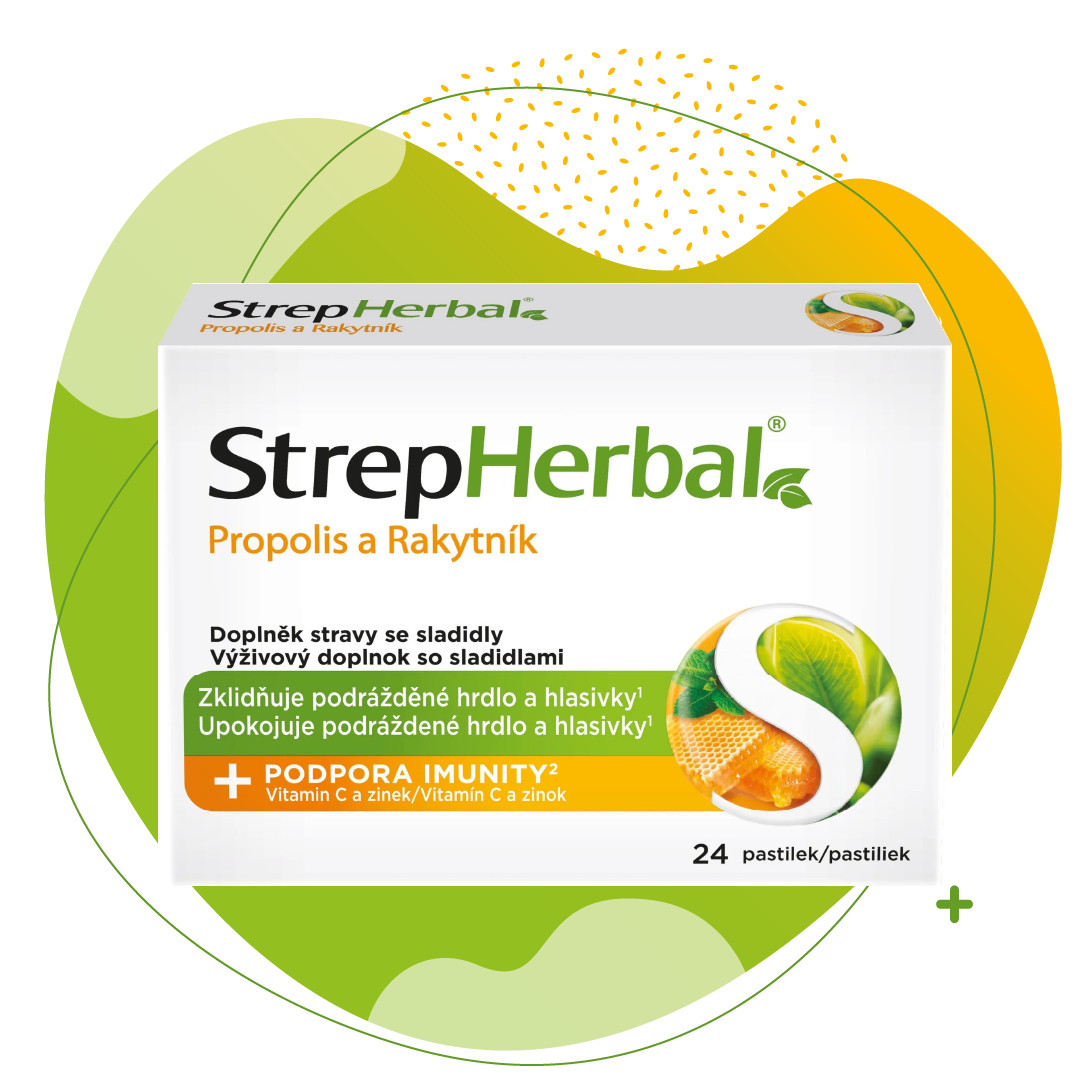 StrepHerbal, bylinky, Propolis, Rakytník,24 ks