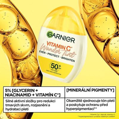 Garnier Vitamin C Wonder Tint SPF 50+, odstín Light 40 ml