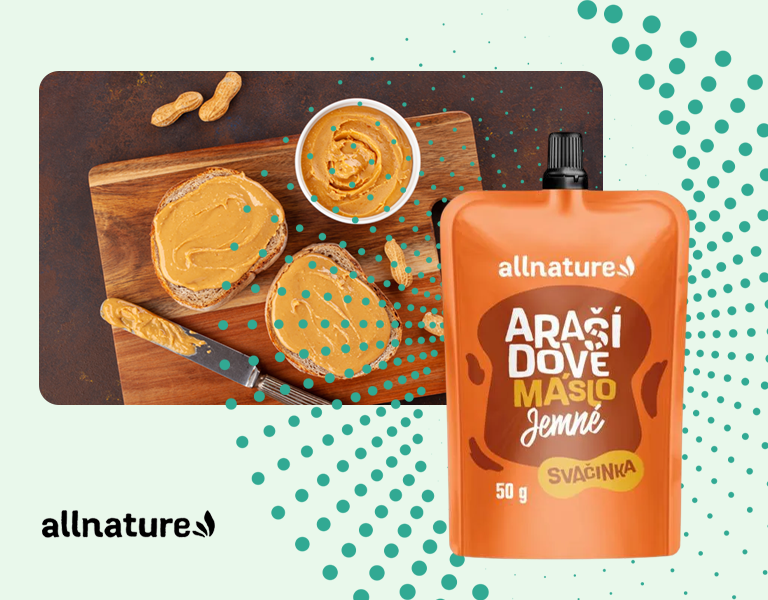 Allnature Arašídové máslo jemné 50g