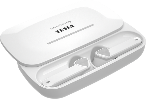 Tesla Sound EB20 - bezdrátová Bluetooth sluchátka (Luxury White)