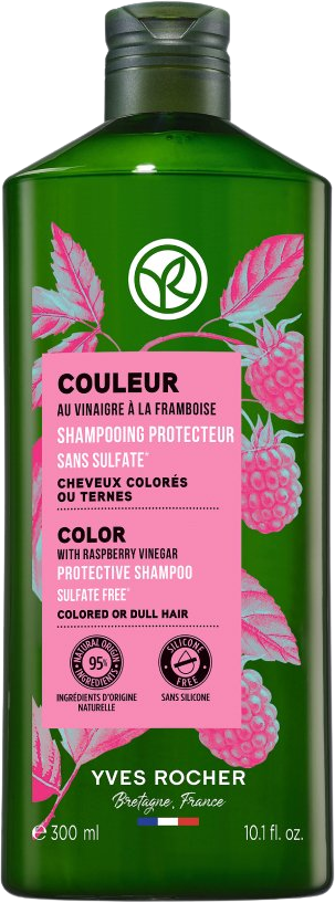 Yves Rocher Šampon na barvené vlasy s malinovým octem 300 ml