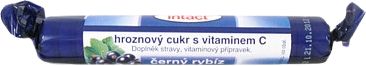 Intact Rolička hroznový cukr s vitamínem C černý rybíz 40 g