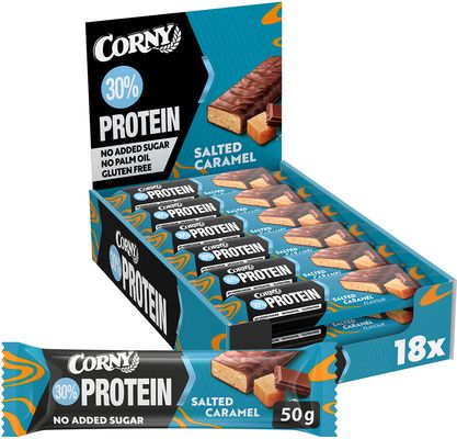 Corny Protein 30 % proteinová tyčinka slaný karamel 50 g