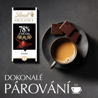 Lindt Čokoláda EXCELLENCE Extra hořká 78%, 100 g